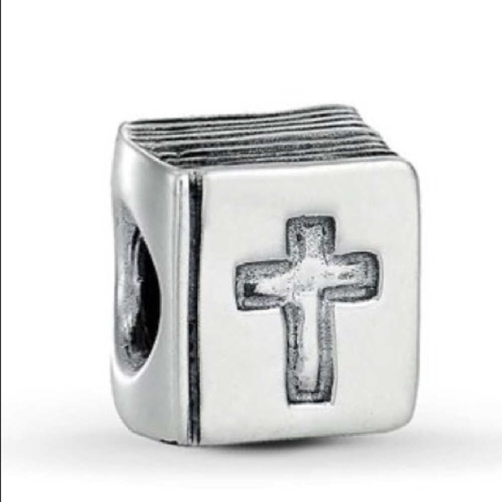 Pandora Retired Bible and Cross Charm